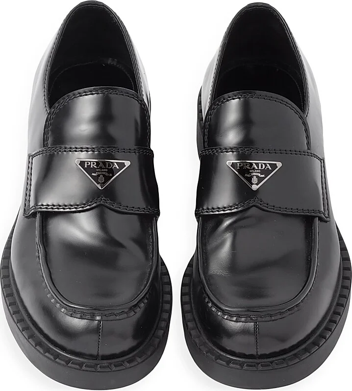 Men's Brushed Leather Loafers - Brown - Size 7 - Image 9