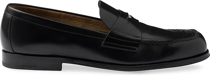 Men's Brushed Leather Loafers - Brown - Size 7 - Image 9