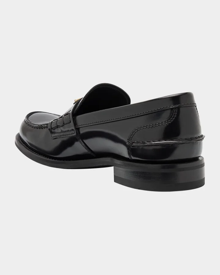 Men's Brushed Leather Split-Toe Loafers - Image 4
