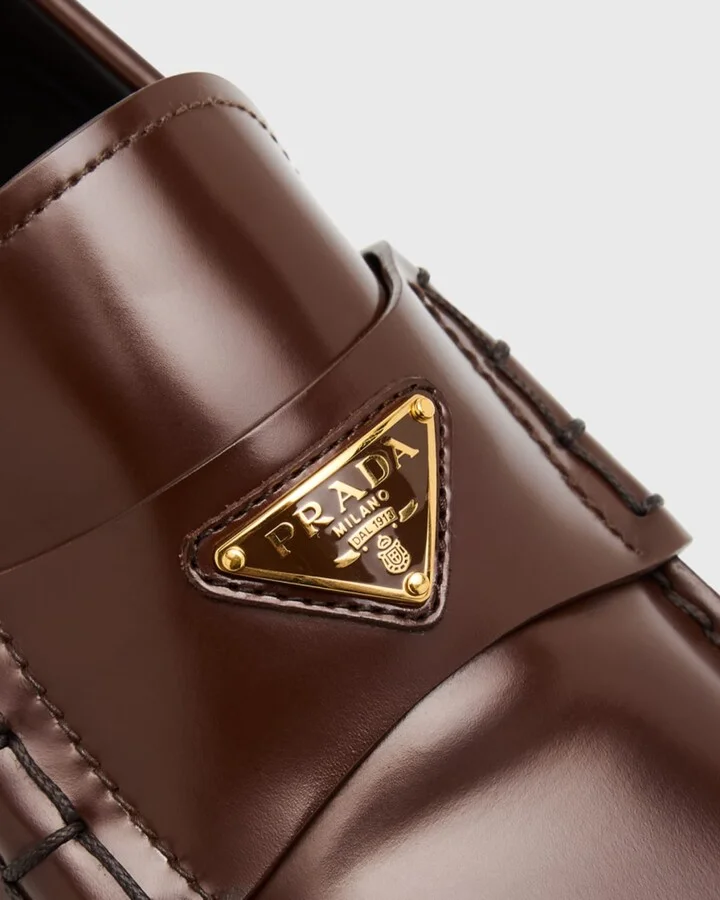 Men's Brushed Leather Split-Toe Loafers - Image 9