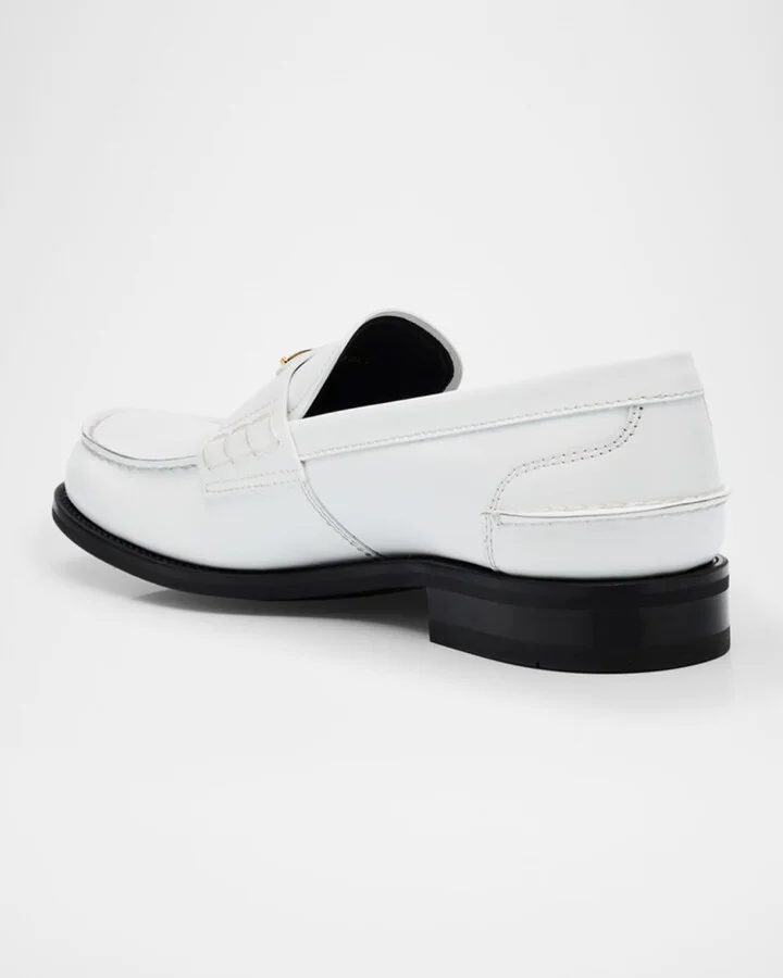 Men's Brushed Leather Split-Toe Loafers - Image 11