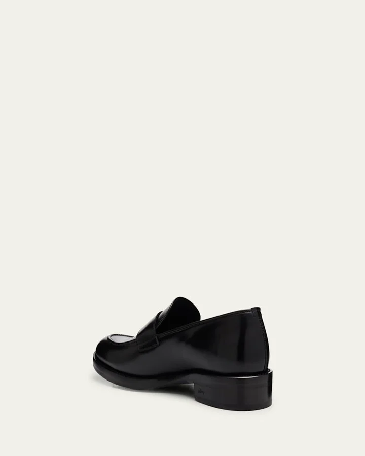 Men's Bruton Rubber-Sole Leather Penny Loafers - Image 4
