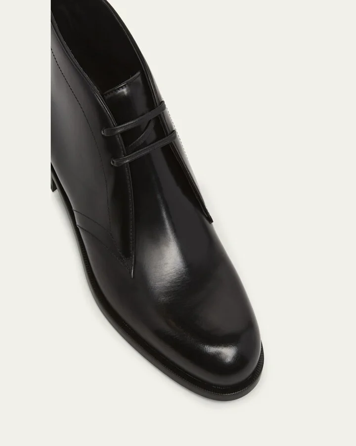 Men's Bull Leather Chukka Boots - Image 4