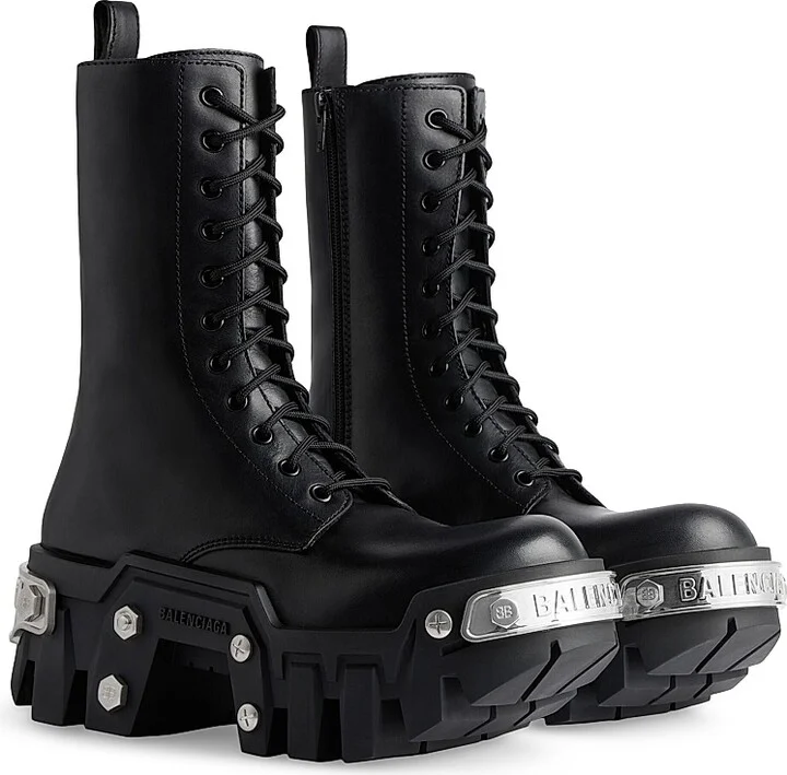 Men's Bulldozer Lace-Up Boots - Black - Size 10 - Image 2