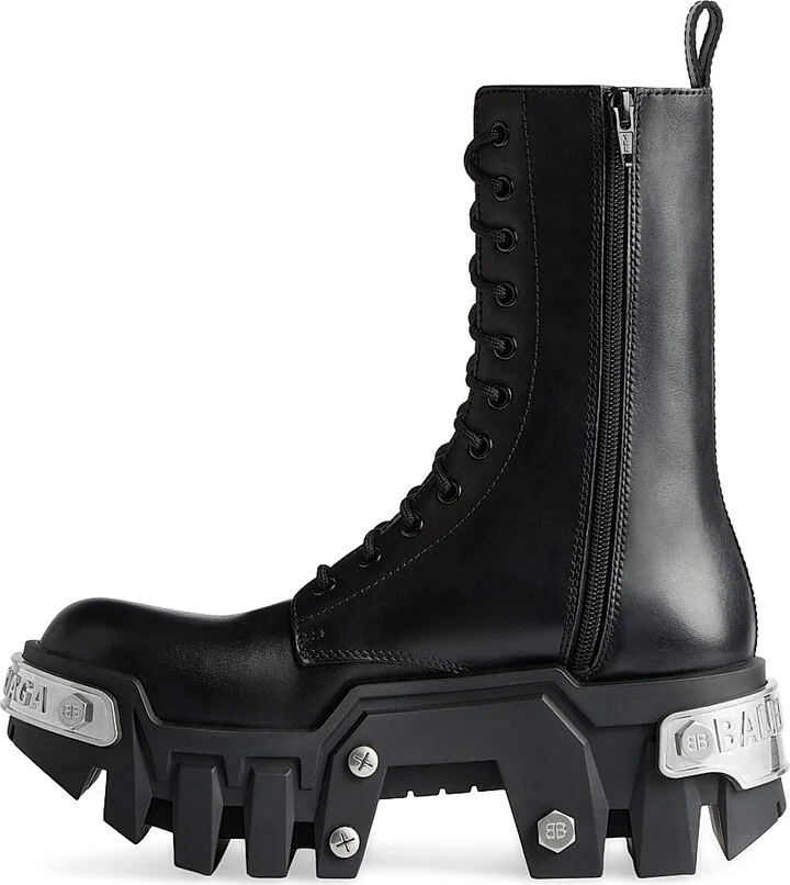 Men's Bulldozer Lace-Up Boots - Black - Size 10 - Image 6