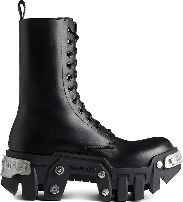 Men's Bulldozer Lace-Up Boots - Black - Size 10