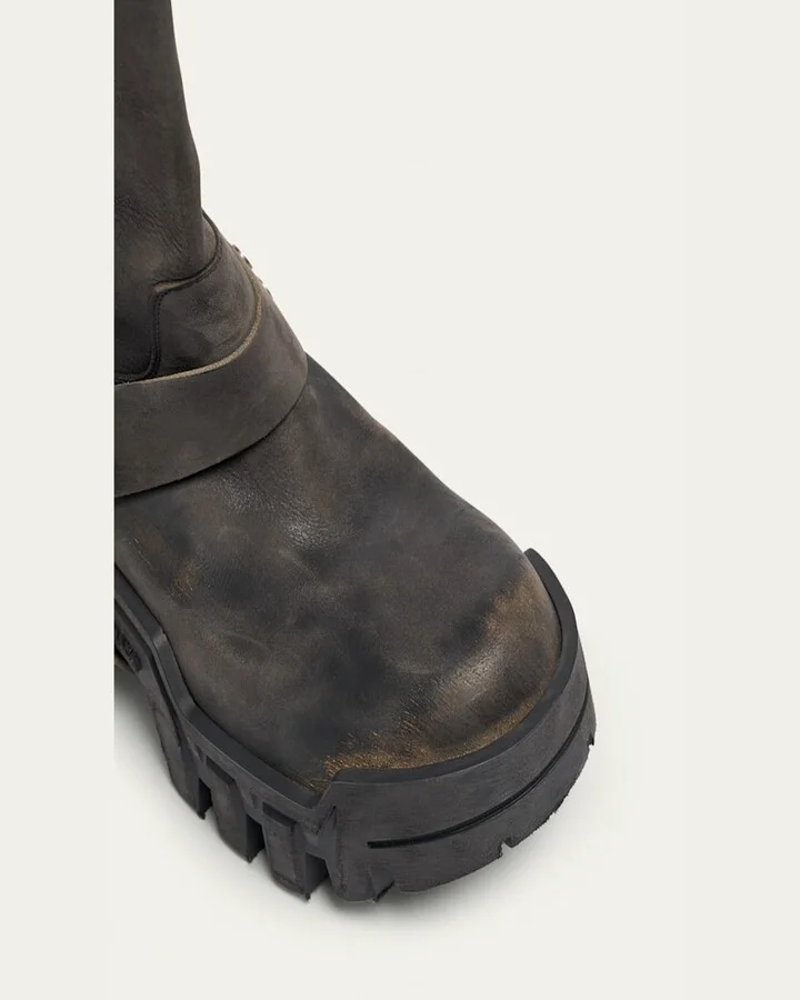 Men's Bulldozer Leather Harness Moto Boots - Image 2