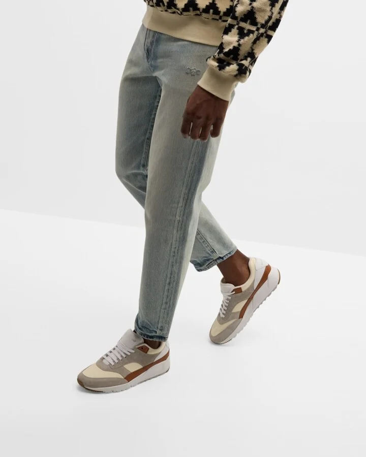 Men's Bump 15 Nylon and Leather Low-Top Sneakers - Image 6