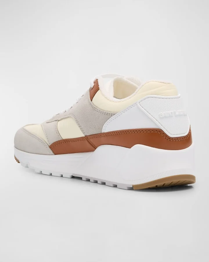 Men's Bump 15 Nylon and Leather Low-Top Sneakers - Image 7