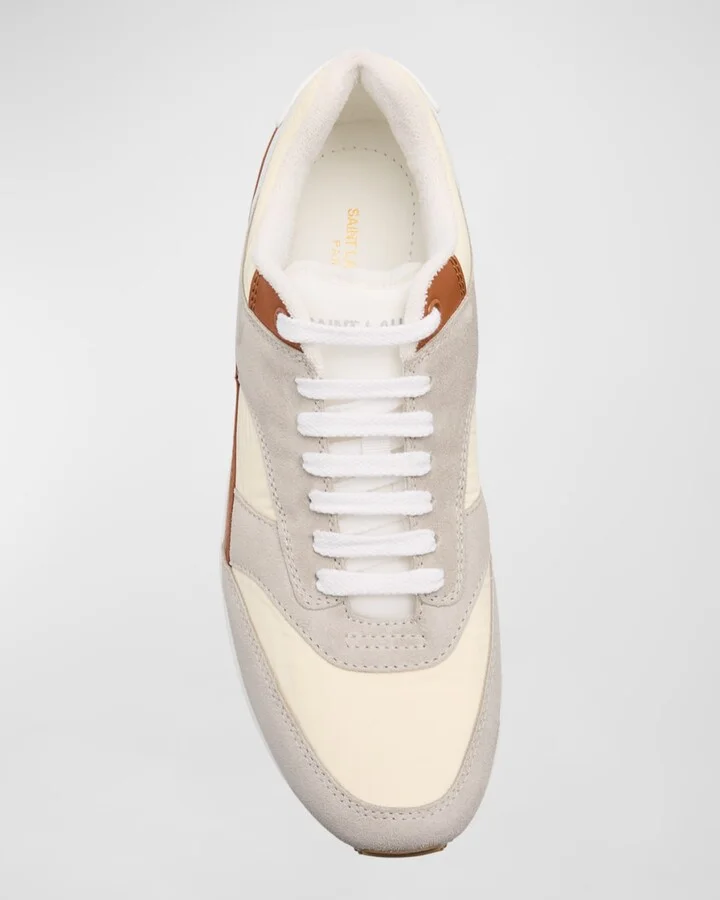 Men's Bump 15 Nylon and Leather Low-Top Sneakers - Image 9