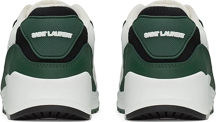 Men's Bump Sneakers in Smooth Leather - White Dark Basil - Size 7 - Image 3