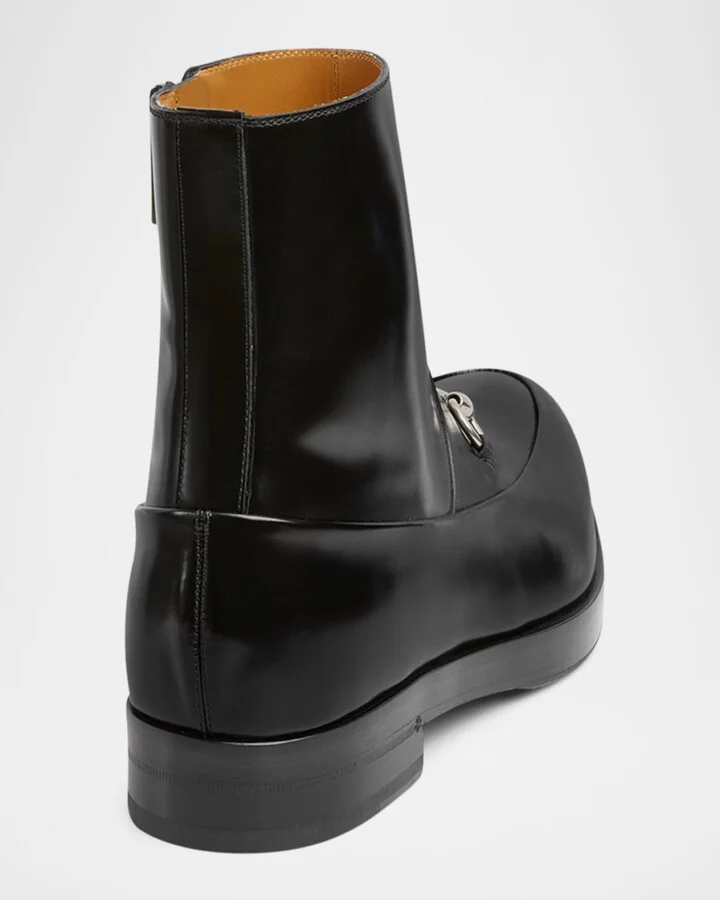 Men's Burn Leather Horsebit Ankle Boots - Image 2