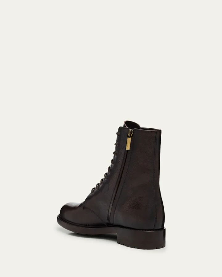 Men's Burnished Leather Ankle Boots - Image 2