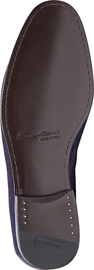 Men's Burnished Suede Loafers - Blue - Size 7 - Image 6