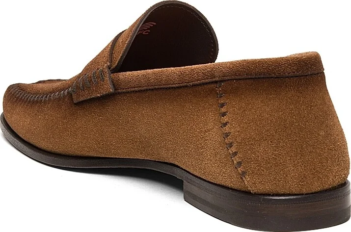 Men's Burnished Suede Loafers - Blue - Size 7 - Image 9