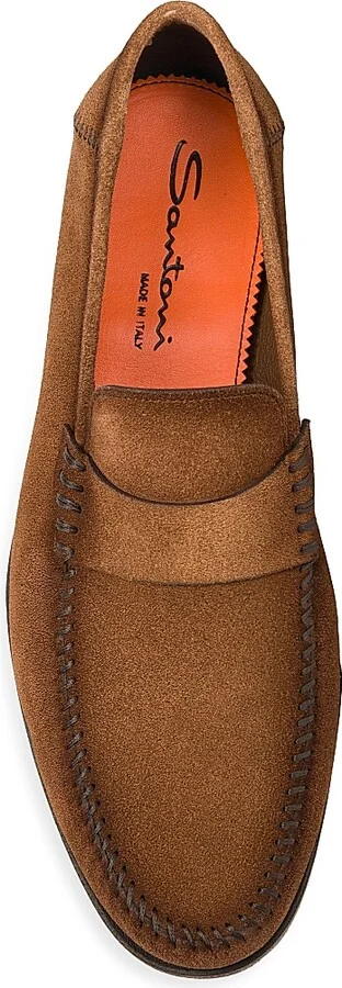 Men's Burnished Suede Loafers - Blue - Size 7 - Image 11
