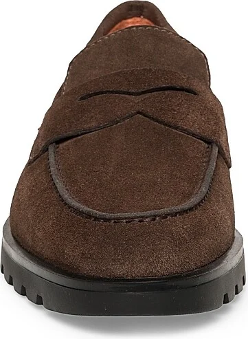 Men's Burnished Suede Loafers - Dark Brown - Size 8.5 - Image 5