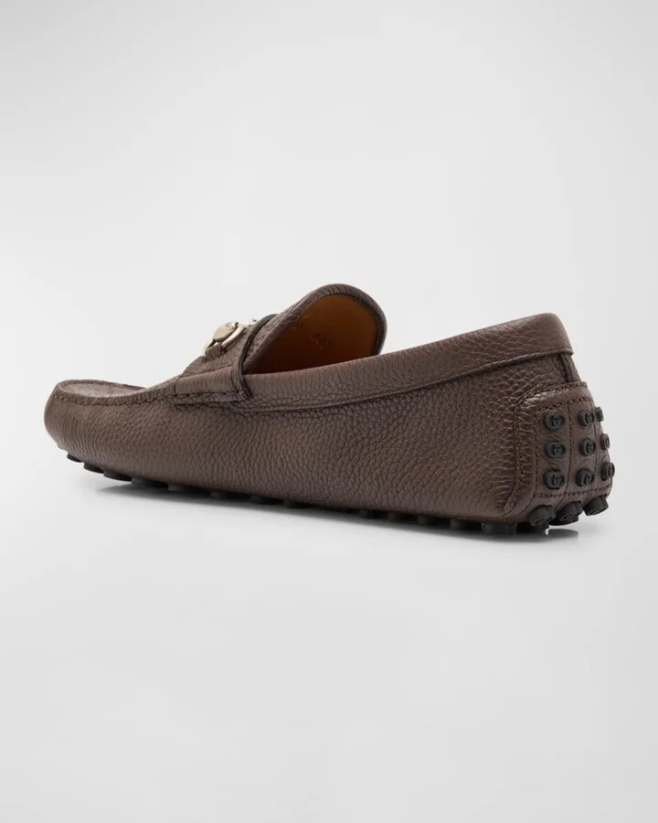 Men's Byorn GG Embossed Leather Horsebit Drivers - Image 7