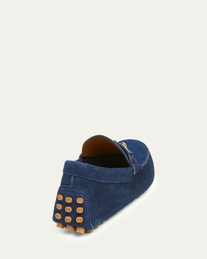 Men's Byorn Guccisima Suede Bit Loafers - Image 2