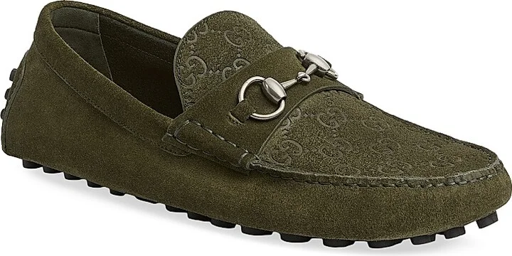 Men's Byorn Suede Driving Loafers - Vintage Olive - Size 8 - Image 2