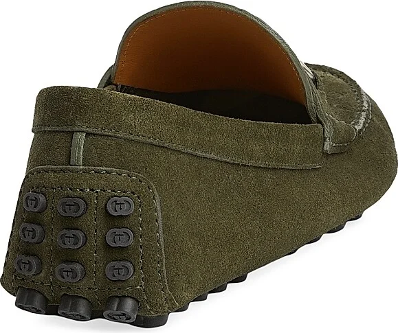 Men's Byorn Suede Driving Loafers - Vintage Olive - Size 8 - Image 3