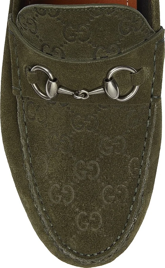 Men's Byorn Suede Driving Loafers - Vintage Olive - Size 8 - Image 4