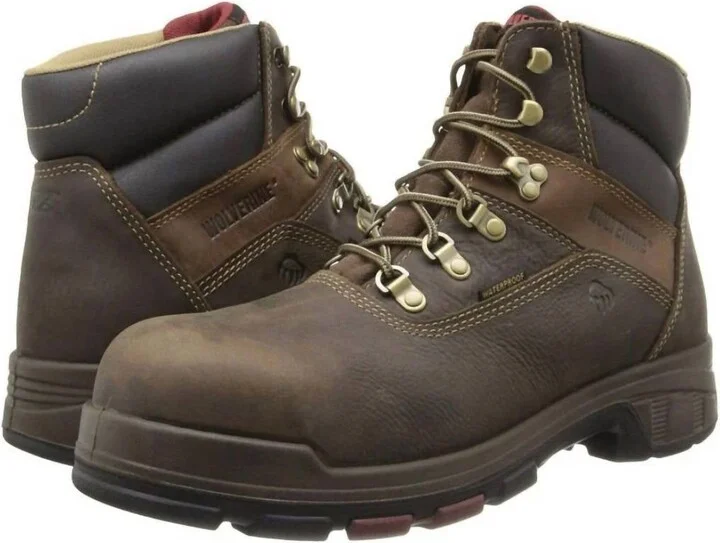Men's Cabor Waterproof 6" Soft Work Boots In Dark Coffee