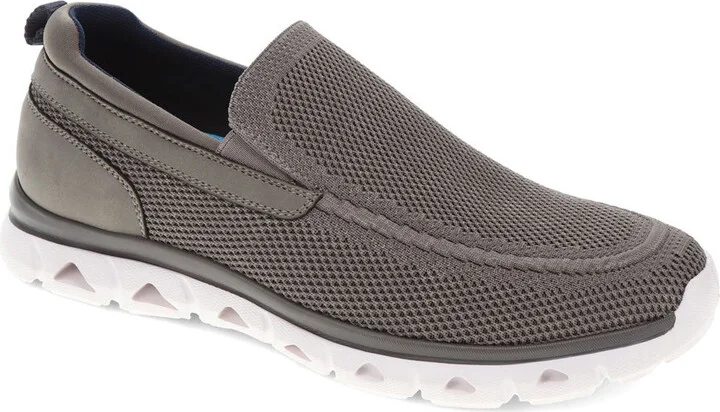 Mens Caden Knit and Synthetic Leather Casual Slip On Loafer Shoe