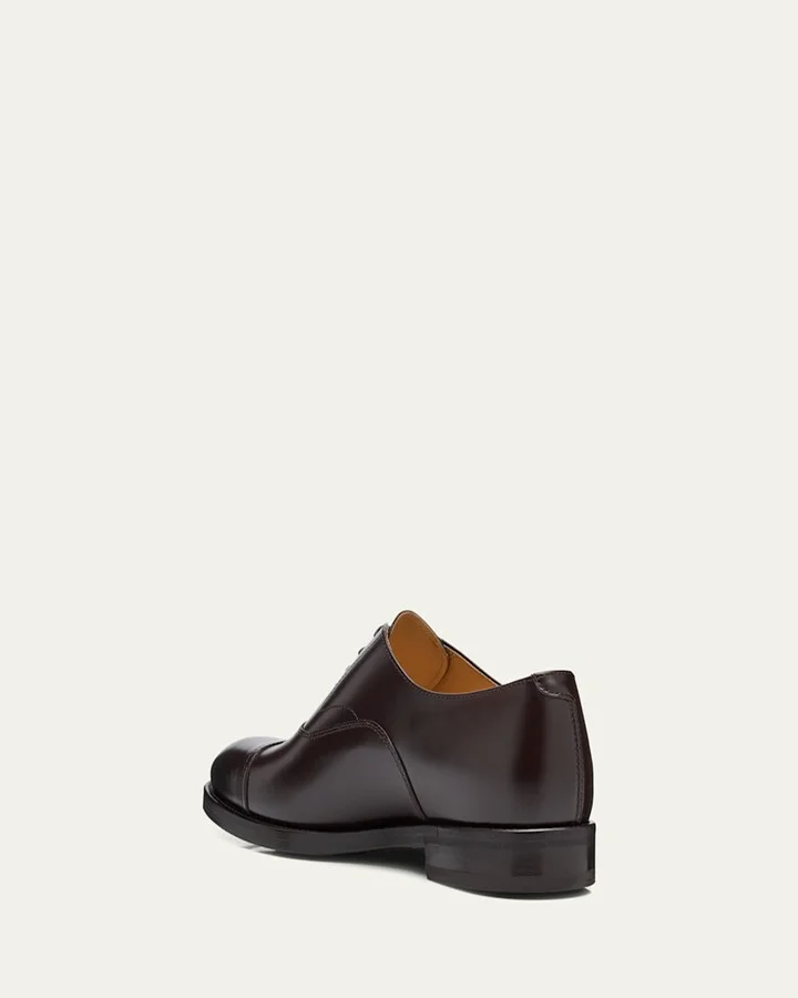 Men's Calf Leather Cap-Toe Oxfords - Image 5