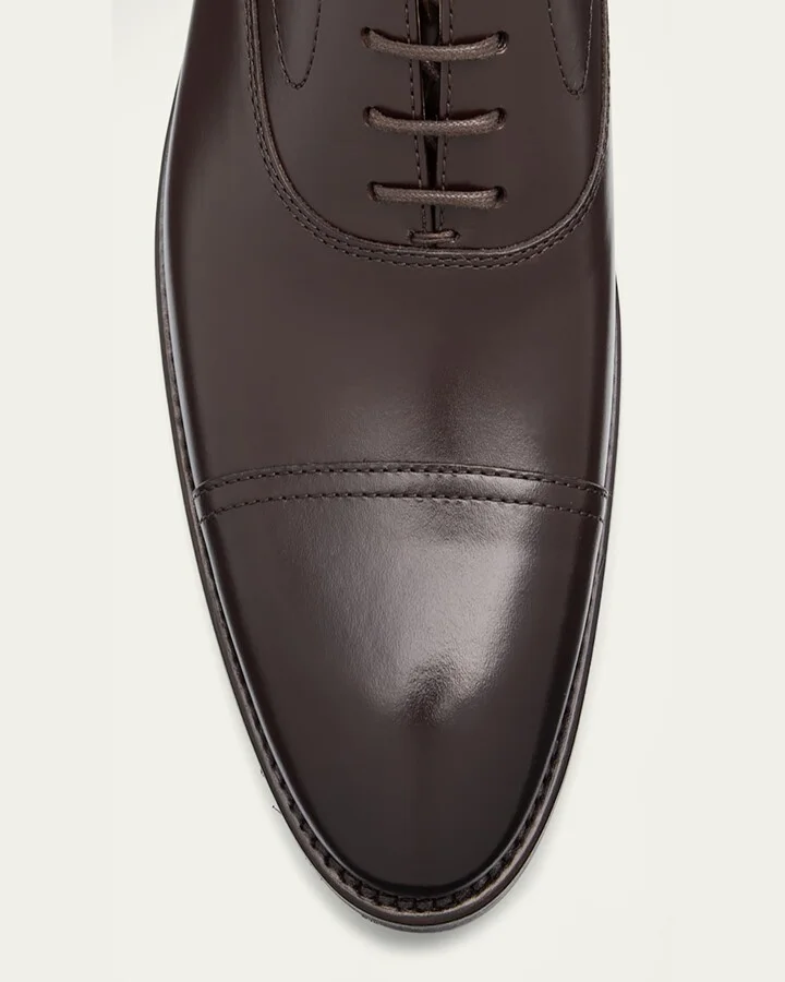 Men's Calf Leather Cap-Toe Oxfords - Image 6