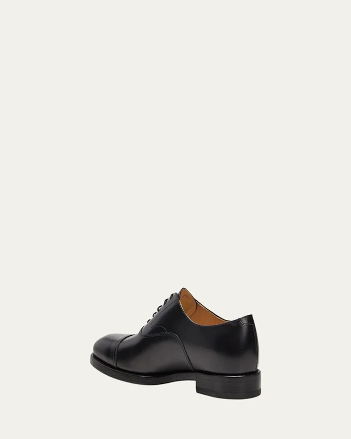 Men's Calf Leather Cap-Toe Oxfords - Image 8