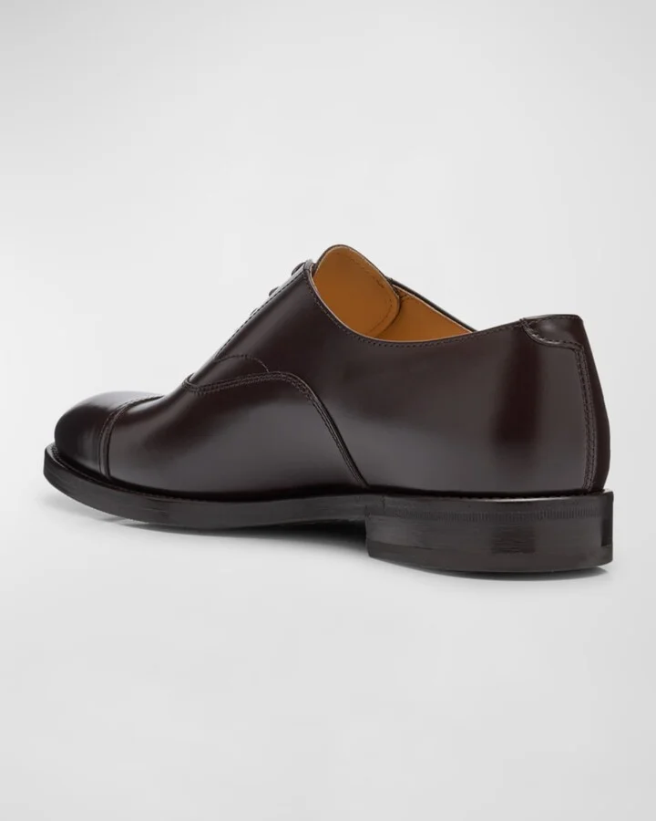 Men's Calf Leather Cap-Toe Oxfords - Image 4