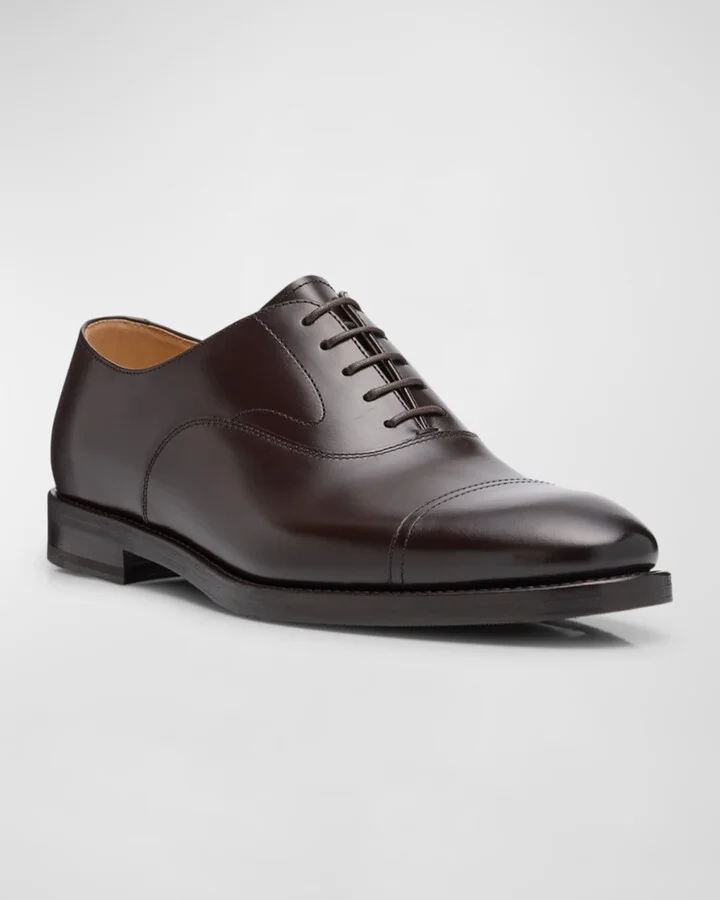 Men's Calf Leather Cap-Toe Oxfords - Image 8