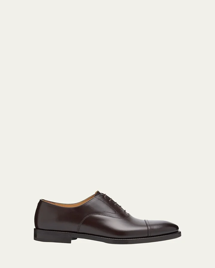 Men's Calf Leather Cap-Toe Oxfords