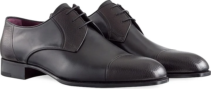 Men's Calfskin Derbies - Black - Size 7.5 - Image 2