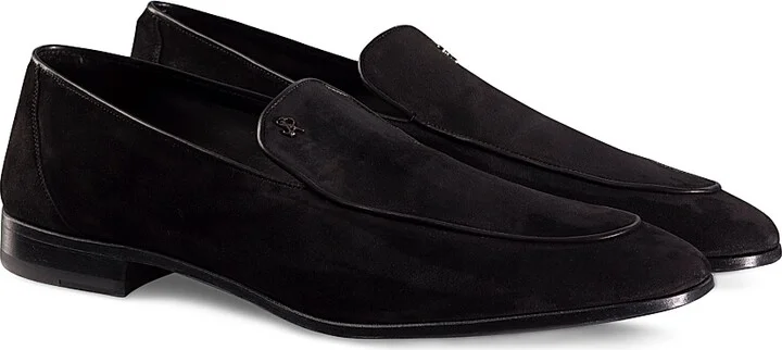 Men's Calfskin Leather Loafers - Black - Size 6 - Image 2