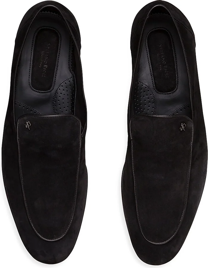 Men's Calfskin Leather Loafers - Black - Size 6 - Image 4