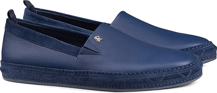 Men's Calfskin Leather Loafers - Blue - Size 5 - Image 2