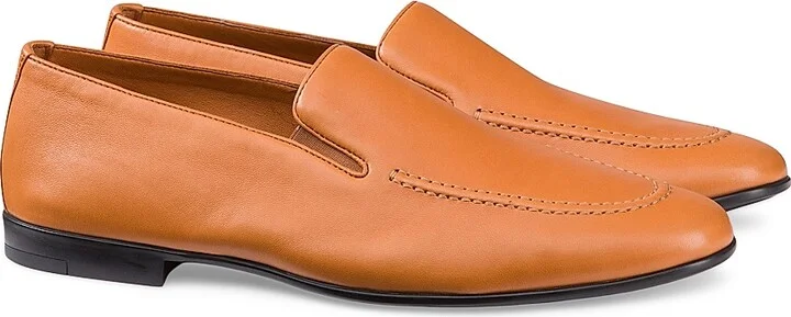 Men's Calfskin Leather Loafers - Dark Blue - Size 6 - Image 6