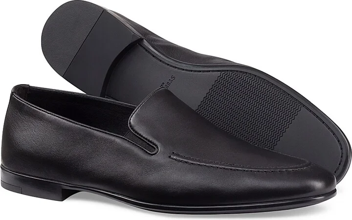 Men's Calfskin Leather Loafers - Dark Blue - Size 6 - Image 9