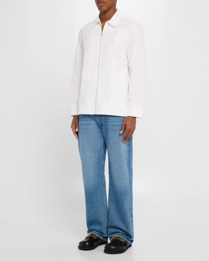 Men's Calfskin Leather Logo Mules - Image 4