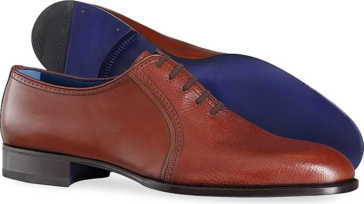 Men's Calfskin Leather Oxford Shoes - Brown - Size 5 - Image 2