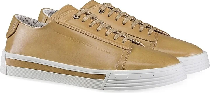 Men's Calfskin Leather Sneakers - Past Green - Size 6 - Image 6