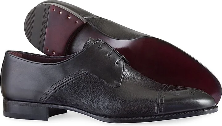 Men's Calfskin Oxford Shoes - Black - Size 7 - Image 2