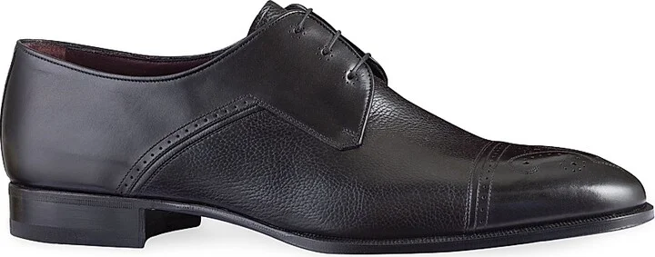 Men's Calfskin Oxford Shoes - Black - Size 7
