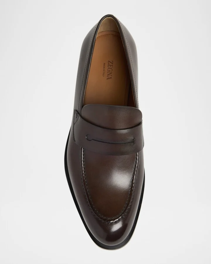 Men's Calfskin Penny Loafers - Image 6