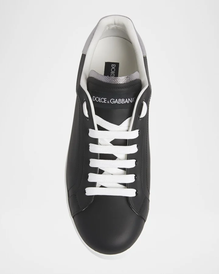 Men's Calfskin Portofino Low-Top Sneakers - Image 2