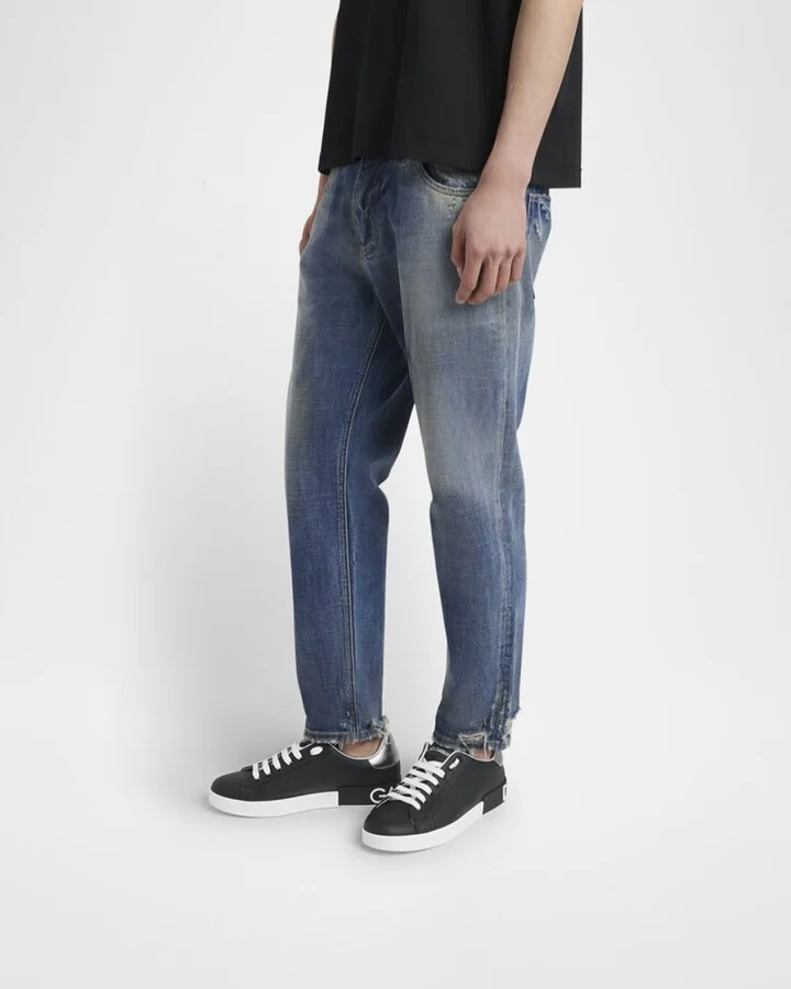 Men's Calfskin Portofino Low-Top Sneakers - Image 3