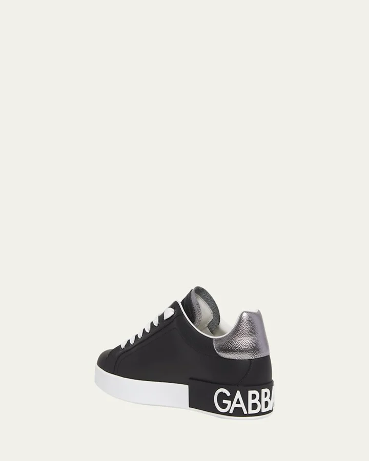 Men's Calfskin Portofino Low-Top Sneakers - Image 3