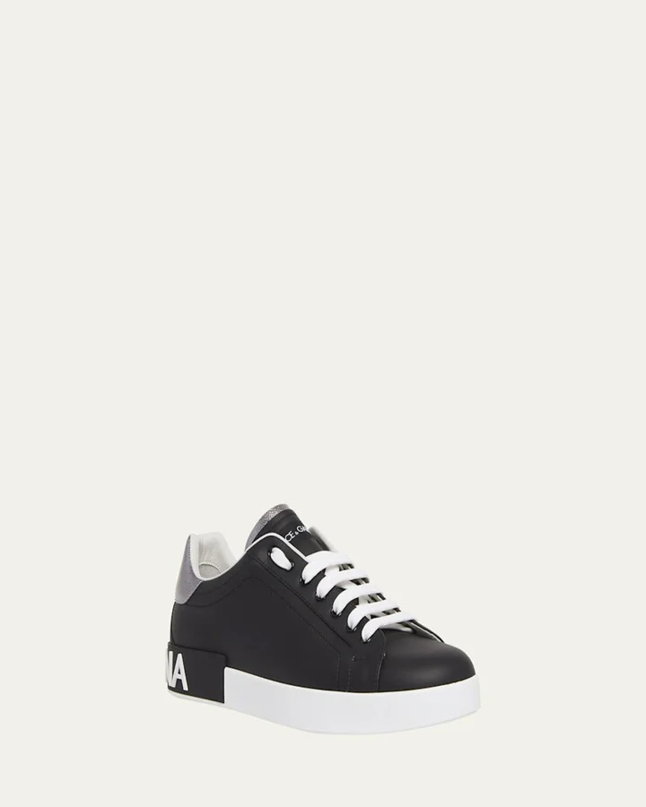 Men's Calfskin Portofino Low-Top Sneakers - Image 4
